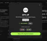 WELCOME20 coupon verification screenshot