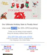 JOY25 coupon verification screenshot