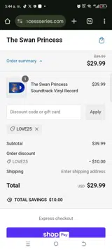 Love25 coupon verification screenshot