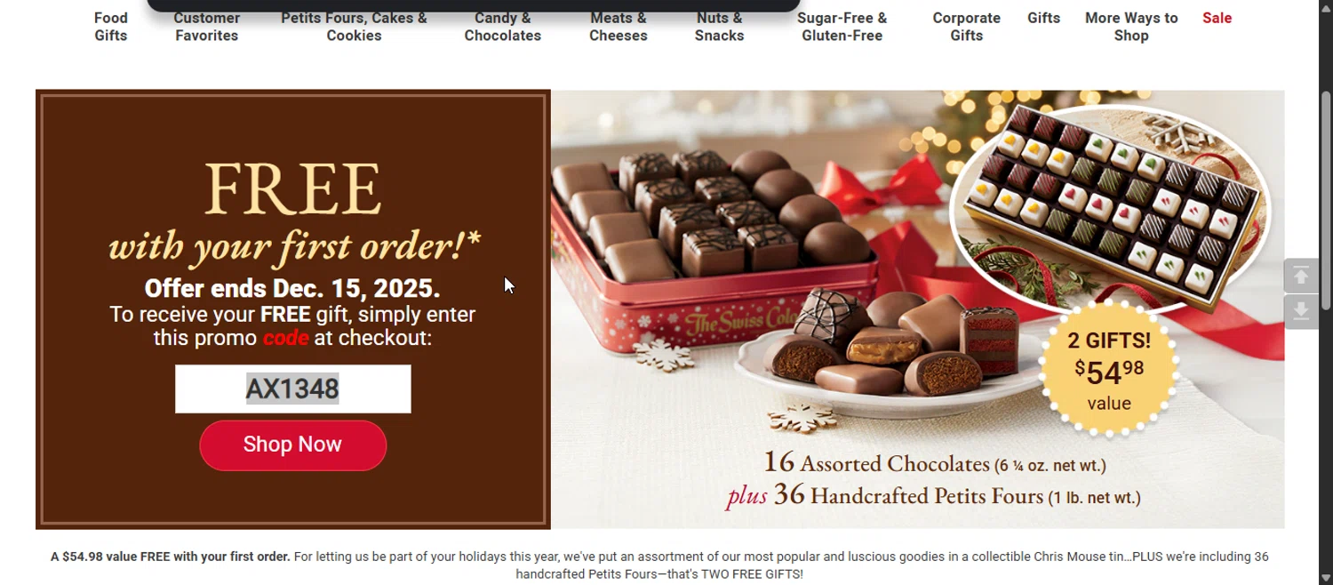 The Swiss Colony Promo Codes - $10 Off Coupons Feb 2026