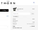 The Thorn coupon verification screenshot