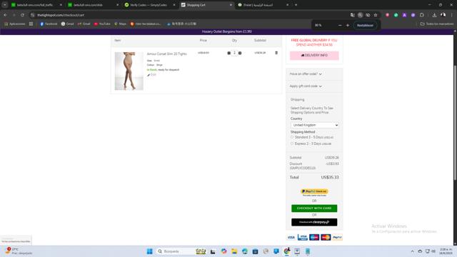 The Tight Spot checkout page showing The Tight Spot discount code box | Screenshot taken by SimplyCodes community member on Jun 18, 2025