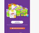 show20 coupon verification screenshot
