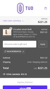 BLACKFRIDAY24 coupon verification screenshot