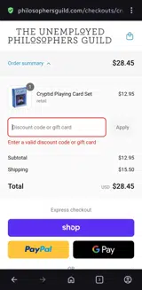 STUDIED15 coupon verification screenshot