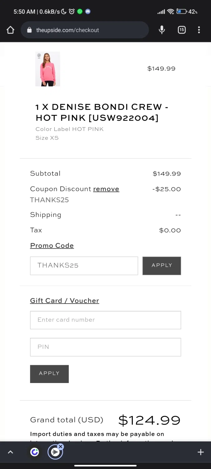 how to use THE UPSIDE coupons