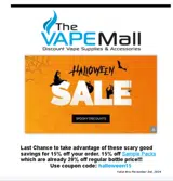 The Vape Mall coupon verification screenshot