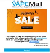 The Vape Mall coupon verification screenshot