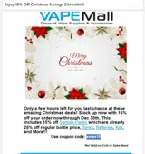The Vape Mall coupon verification screenshot