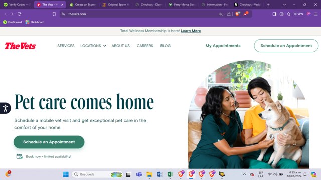 The Vets checkout page showing The Vets promo code box | Screenshot taken by SimplyCodes community member on Oct 3, 2024