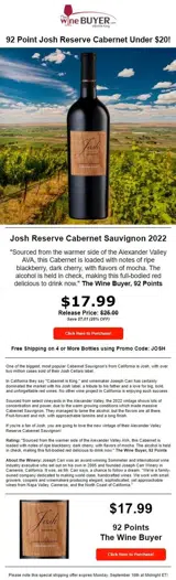 JOSH coupon verification screenshot