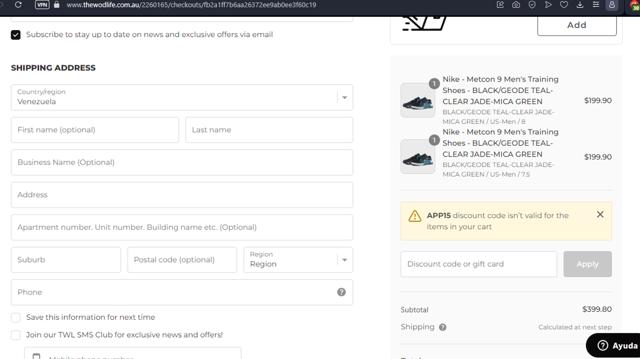 TWL checkout page showing TWL discount code box | Screenshot taken by SimplyCodes community member on Dec 13, 2023