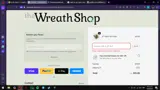 The Wreath Shop coupon verification screenshot