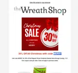 The Wreath Shop coupon verification screenshot