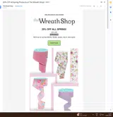 The Wreath Shop coupon verification screenshot