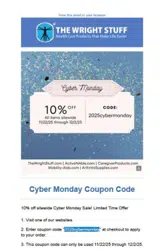 2025cybermonday coupon verification screenshot