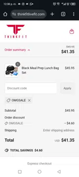OMGSALE coupon verification screenshot