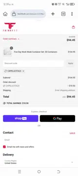 capelucita23 coupon verification screenshot