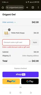TG40 coupon verification screenshot