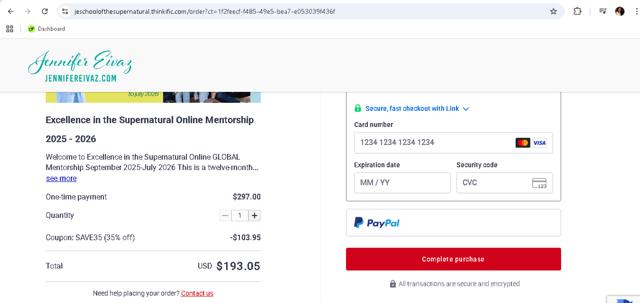 Thinkific checkout page showing Thinkific promo code box | Screenshot taken by SimplyCodes community member on Sep 9, 2025