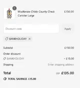 BANKHOLIDAY coupon verification screenshot