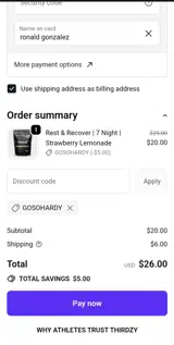 Thirdzy coupon verification screenshot