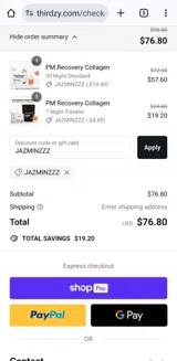 Thirdzy coupon verification screenshot