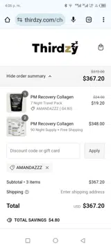 Thirdzy coupon verification screenshot