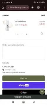 P6NV6XQ5 coupon verification screenshot