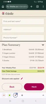 SURPRISE50 coupon verification screenshot