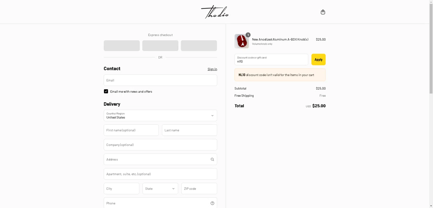 Thodio discount code screenshot showing code nl10 applied at Thodio checkout page. Uploaded by SimplyCodes community member aver_136263192 on Sep 15, 2025