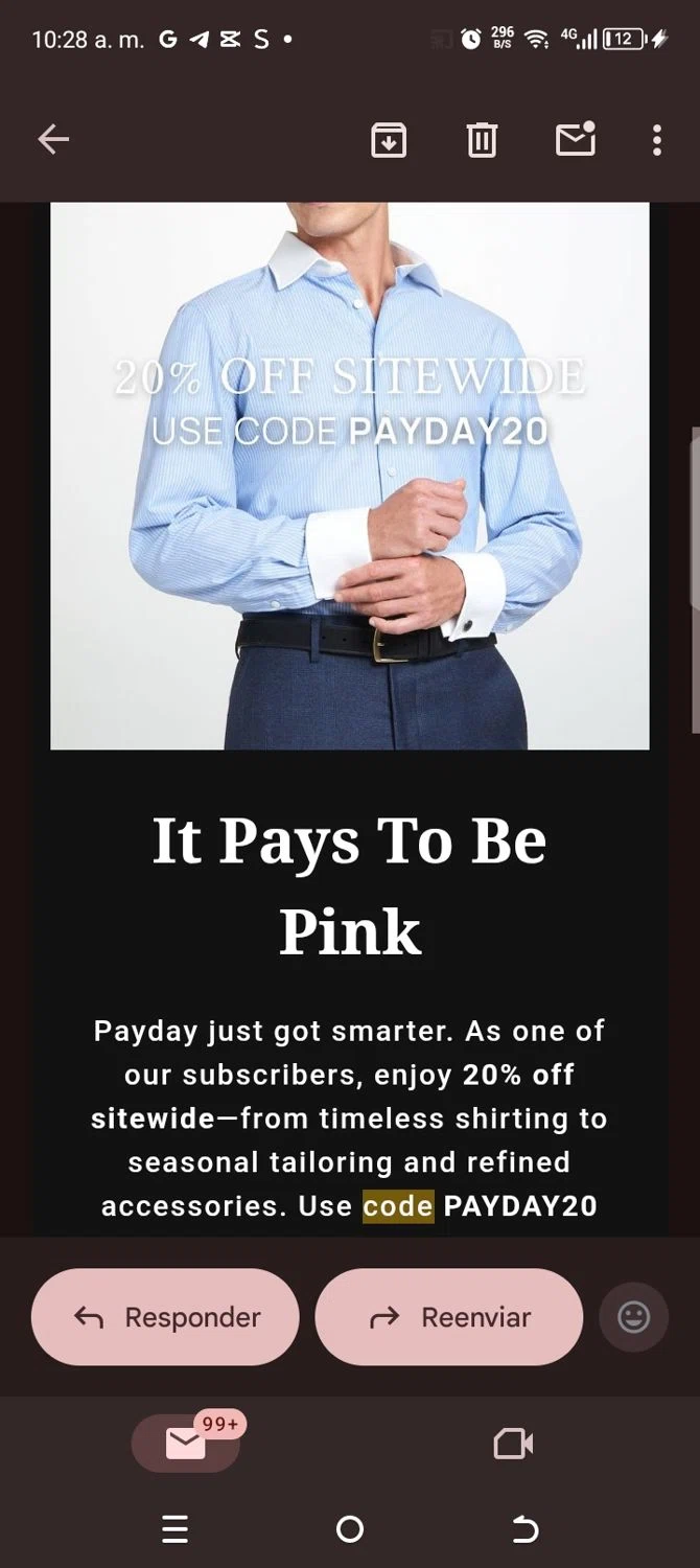Thomas Pink promo code screenshot showing code Payday20 applied at Thomas Pink checkout page. Uploaded by SimplyCodes community member kellymoreno on Sep 25, 2025