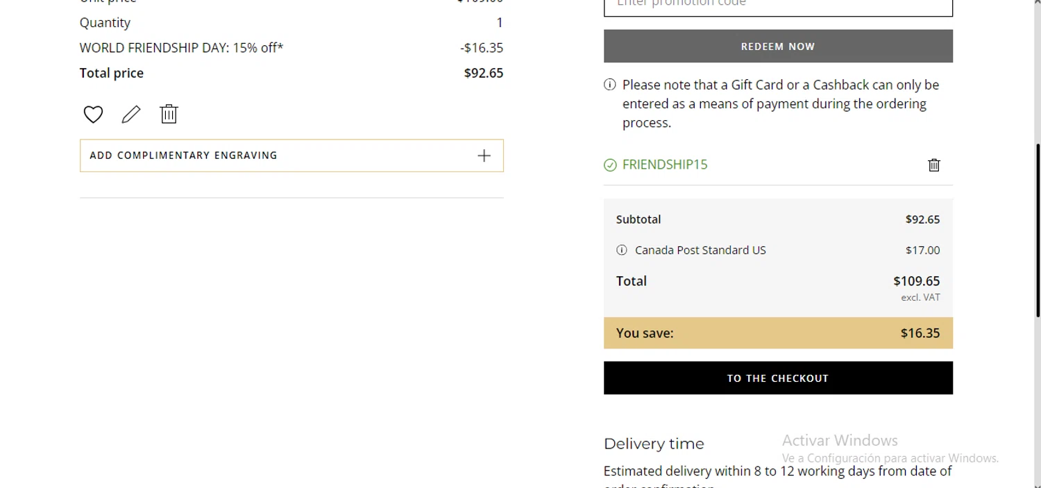 Thomas Sabo checkout page showing Thomas Sabo discount code box | Screenshot taken by SimplyCodes community member on Jul 28, 2024