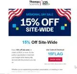 15FLAG coupon verification screenshot