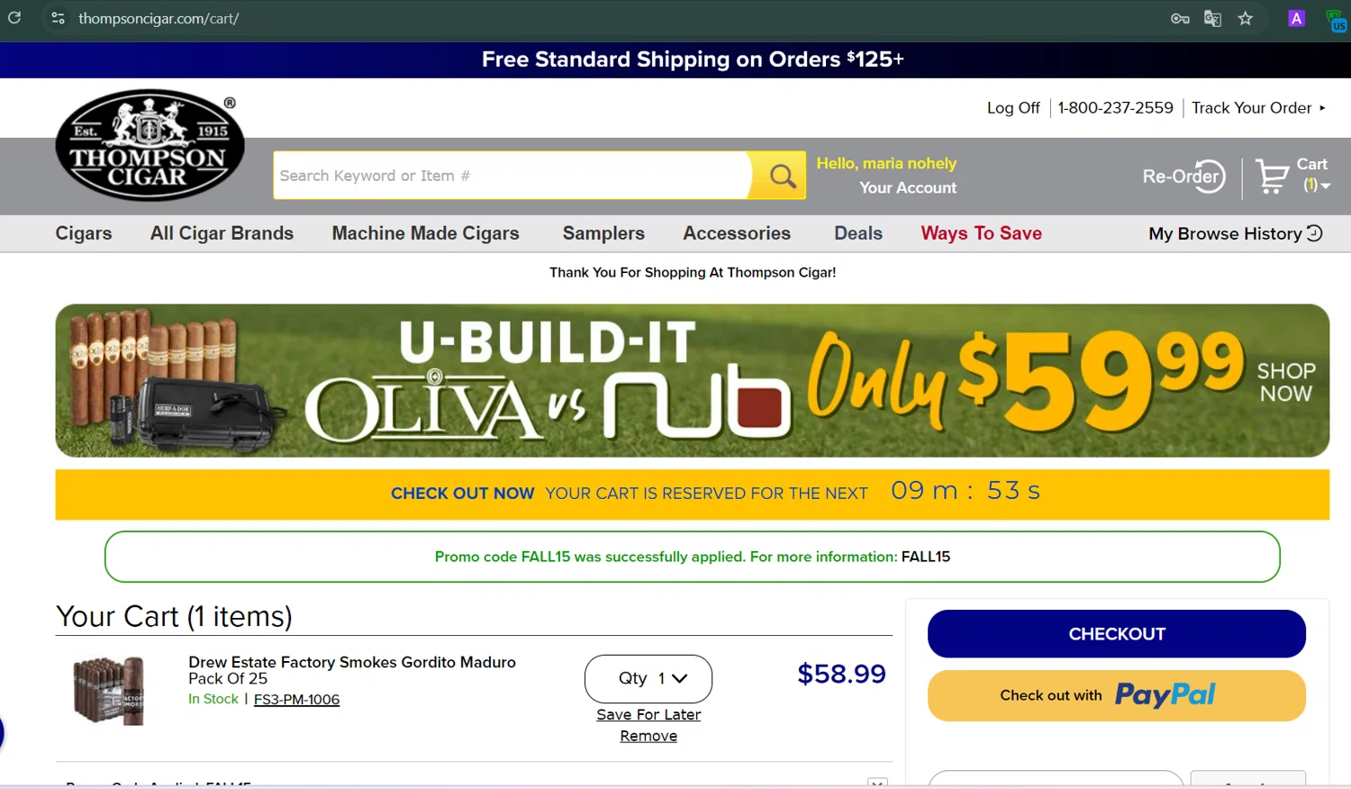 Thompson Cigar Promo Codes 15 Off Coupons in August 2024 SimplyCodes