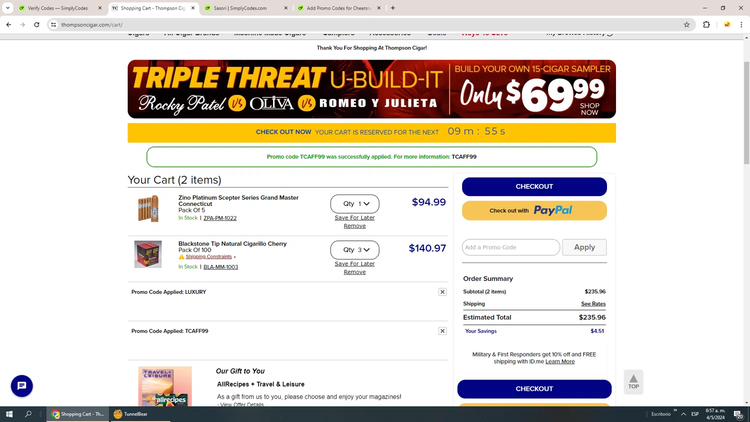 Thompson Cigar Promo Codes 25 Off May 2024