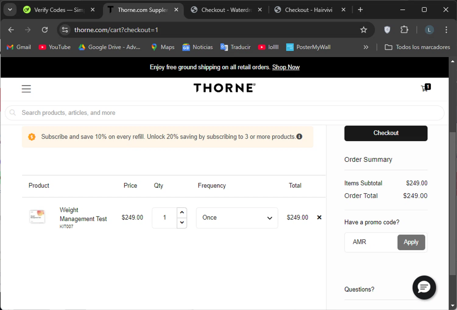 Thorne Promo Codes - 10% Off | December 2024