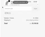 Thorn Watch Official Store coupon verification screenshot