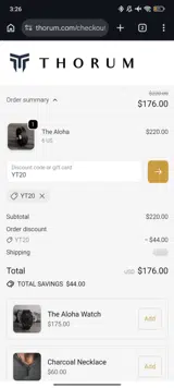 YT20 coupon verification screenshot
