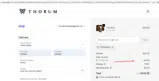 THORUM10 coupon verification screenshot