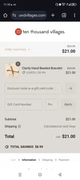 LOVE30 coupon verification screenshot