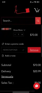 NEWCOUPON20 coupon verification screenshot