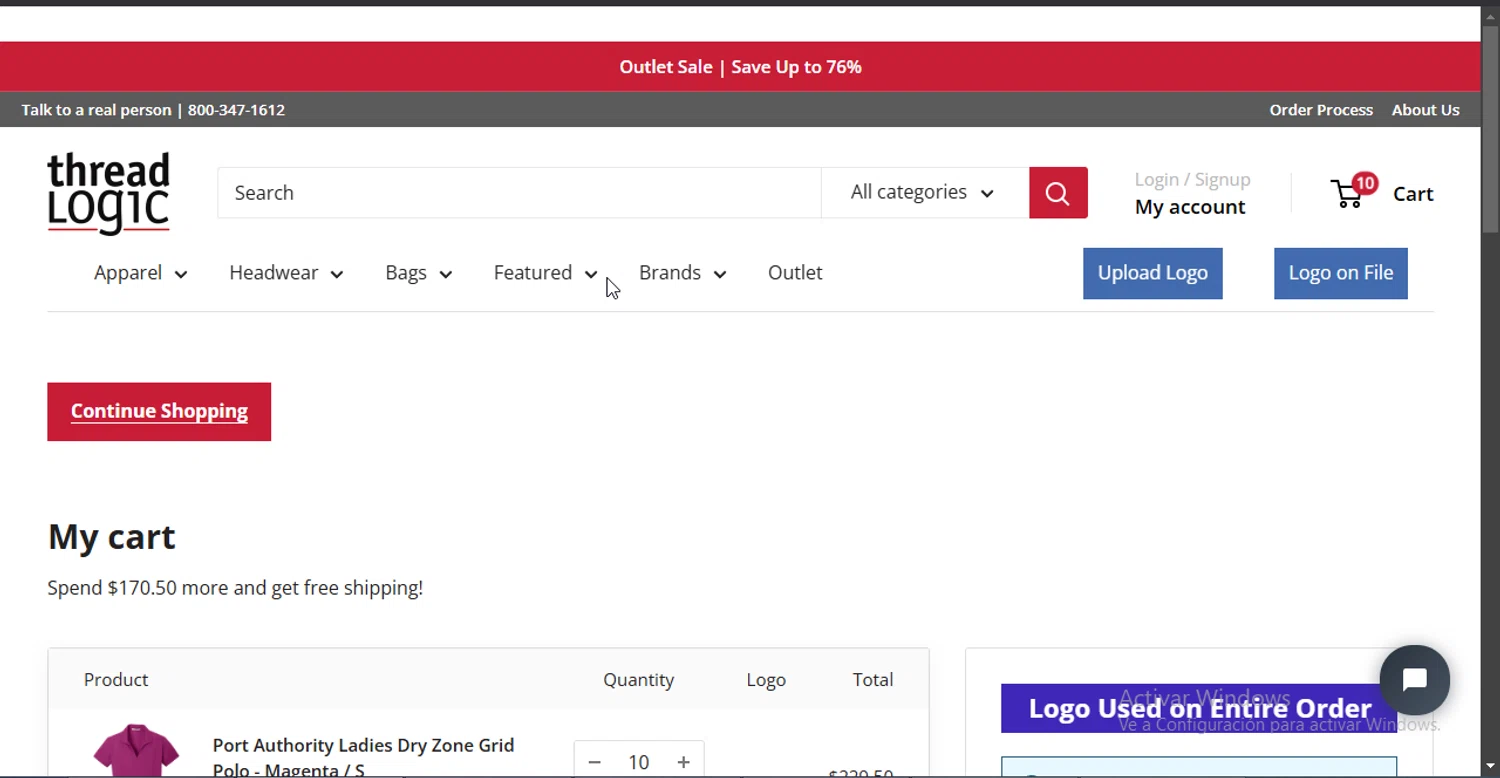 Thread Logic discount code screenshot showing code Summer40-QKWVDSDF applied at Thread Logic checkout page. Uploaded by SimplyCodes community member MoneyEagle4780 on Feb 27, 2025