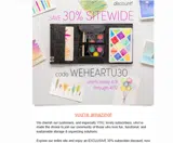 weheartu30 coupon verification screenshot