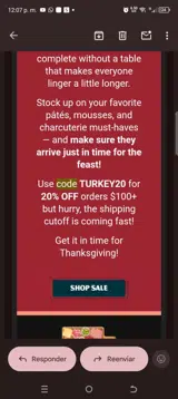 Turkey20 coupon verification screenshot