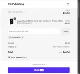 Three Sixteen Publishing coupon verification screenshot
