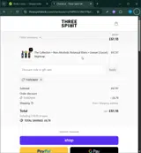 Three Spirit UK coupon verification screenshot