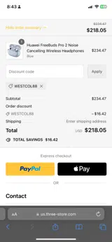 Westcol88 coupon verification screenshot