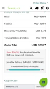 MYNARSKI15 coupon verification screenshot