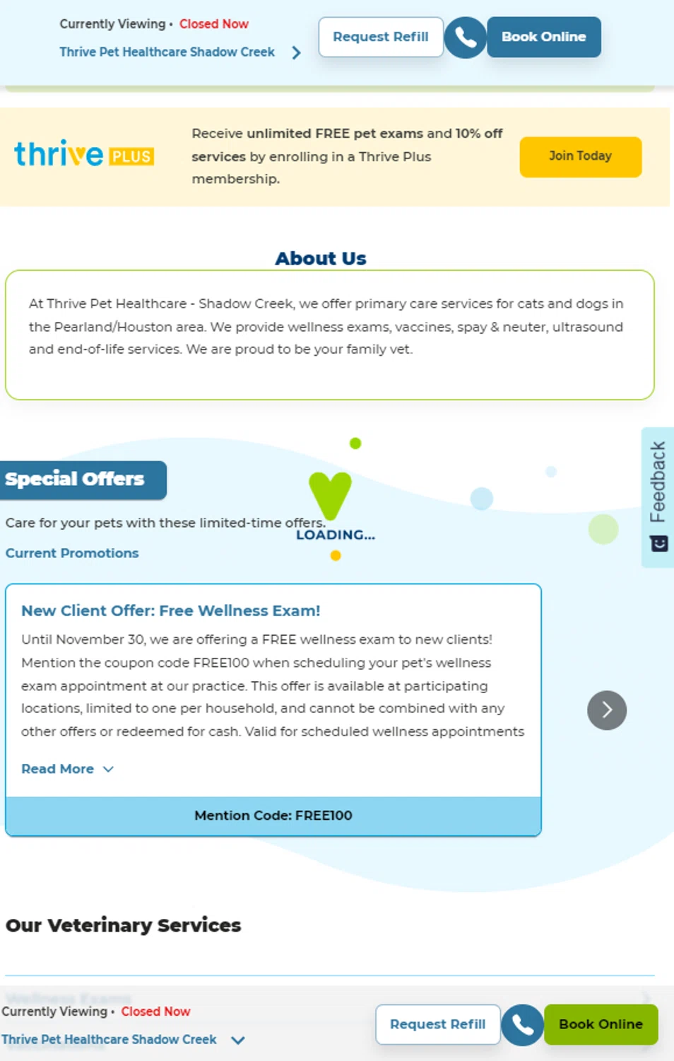 Thrive Pet Healthcare checkout page showing Thrive Pet Healthcare coupon code box | Screenshot taken by SimplyCodes community member on Nov 14, 2024